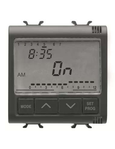 Programa electrónico Gewiss gw12581 jueves // 1 de septiembre 2m negro